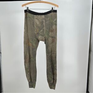 Vintage Mens Medium‎ Realtree Hardwood Green Brown Camouflage Thermal Base Layer